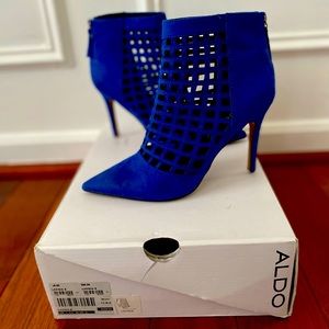 Royal blue ankle boots